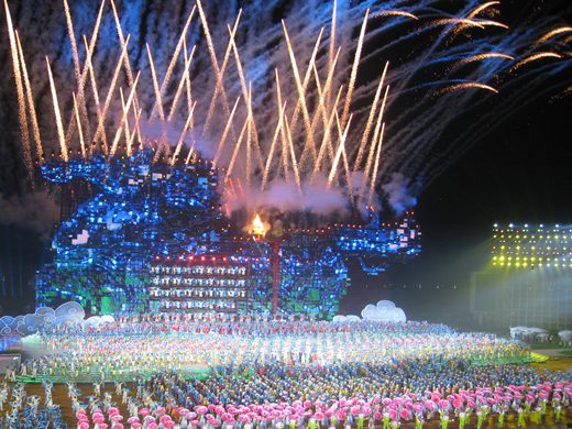 Tableau final de la cérémonie d’ouverture du Naadam 2012 d’Ordos